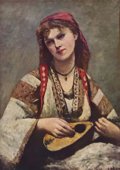 Framed Print : Christine Nilsson, 1874 (1935). Artist: Jean-Baptiste-Camille Corot Framed Print : Christine Nilsson, 1874 (1935). Artist: Jean-Baptiste-Camille Corot