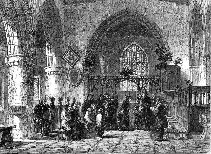Framed Print : The Christmas Dole, 1854. Creator: M. Jackson Framed Print : The Christmas Dole, 1854. Creator: M. Jackson