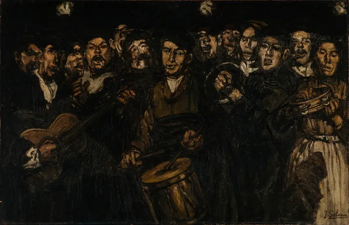 Framed Print : Christmas Eve, c1915. Creator: Gutierrez-Solana, Jose (1886-1945)