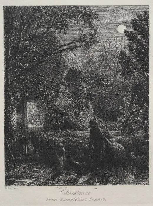 Framed Print : Christmas (Folding the Last Sheep), 1850. Creator: Samuel Palmer (British, 1805-1881) Framed Print : Christmas (Folding the Last Sheep), 1850. Creator: Samuel Palmer (British, 1805-1881)