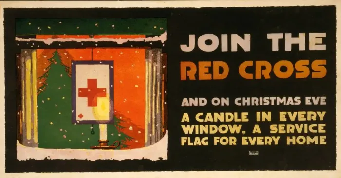 Framed Print : Christmas Fundraising Poster for the Red Cross, 1918 Framed Print : Christmas Fundraising Poster for the Red Cross, 1918