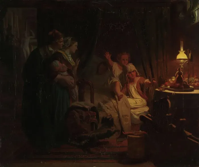 Framed Print : A Christmas Morning, 1855. Creator: Eduard Geselschap