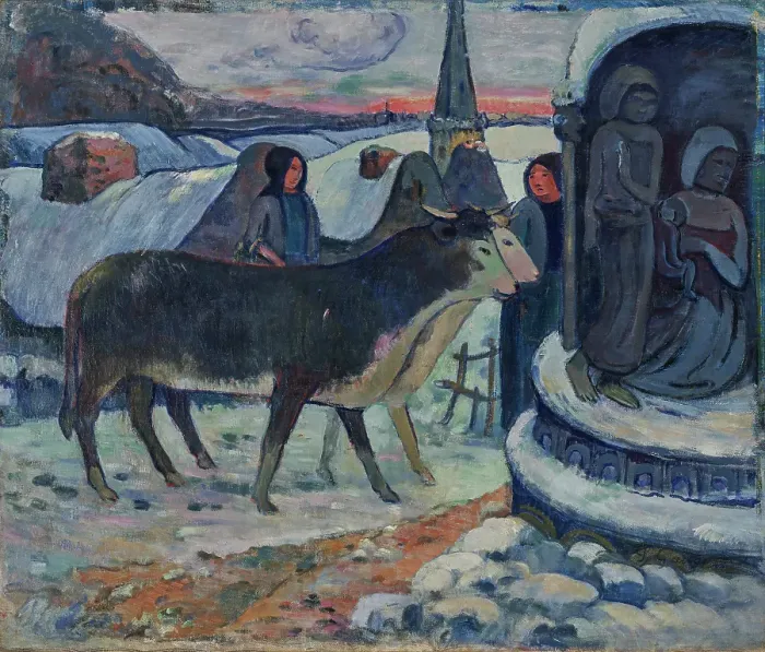 Framed Print : Christmas Night (The Blessing of the Oxen), 1902-1903. Creator: Paul Gauguin Framed Print : Christmas Night (The Blessing of the Oxen), 1902-1903. Creator: Paul Gauguin