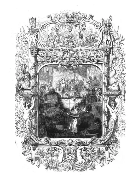 Framed Print : Christmas of the Past, 1580, (1859). Creator: Unknown Framed Print : Christmas of the Past, 1580, (1859). Creator: Unknown