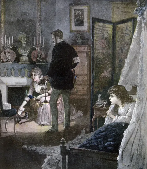 Framed Print : Christmas Shoes, 1891. Artist: Miery Framed Print : Christmas Shoes, 1891. Artist: Miery