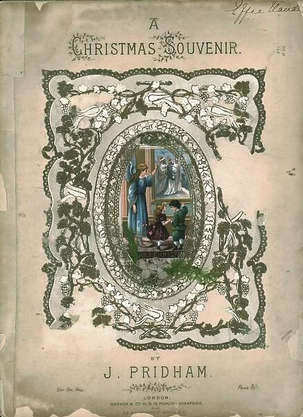 A Christmas Souvenir, cover page to sheet music, c1860s