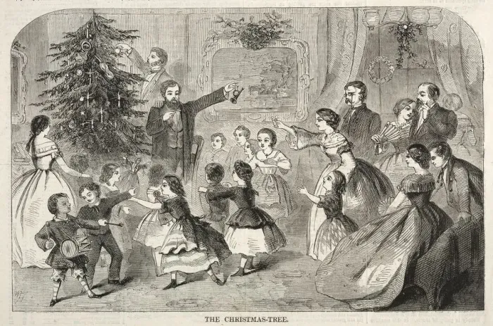 Framed Print : The Christmas Tree, 1858. Creator: Winslow Homer (American, 1836-1910) Framed Print : The Christmas Tree, 1858. Creator: Winslow Homer (American, 1836-1910)