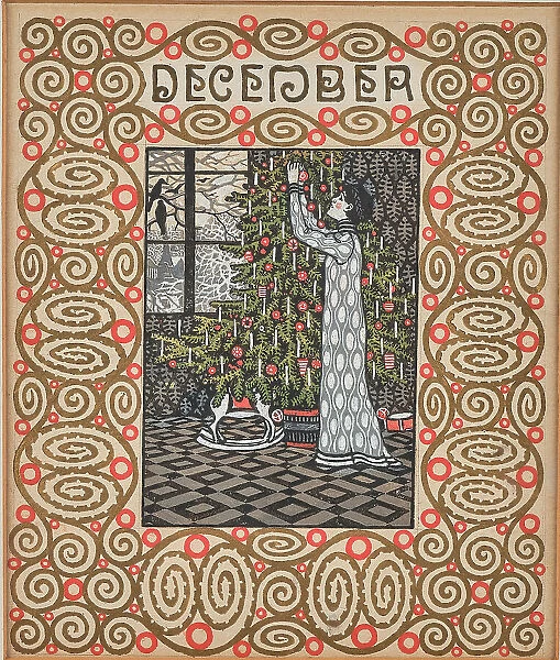 The Christmas tree. Monthly newsletter: December. Creator: Krenek, Carl (1880-1949)