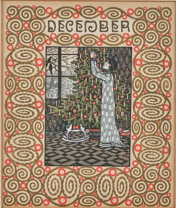 Framed Print : The Christmas tree. Monthly newsletter: December. Creator: Krenek, Carl (1880-1949) Framed Print : The Christmas tree. Monthly newsletter: December. Creator: Krenek, Carl (1880-1949)