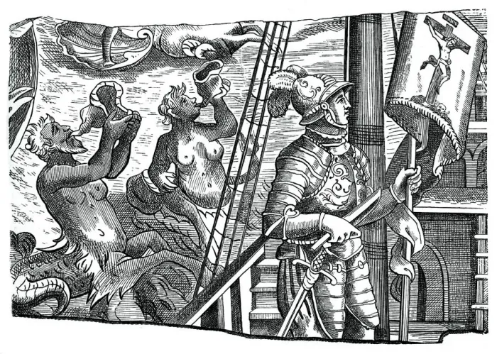 Framed Print : Christopher Columbus on board his ship, during his first voyage to the west, 16th century, (1870) Framed Print : Christopher Columbus on board his ship, during his first voyage to the west, 16th century, (1870)