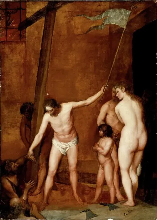 Framed Print : Christ's descent Christ into limbo, c.1655. Creator: Alonso Cano Framed Print : Christ's descent Christ into limbo, c.1655. Creator: Alonso Cano
