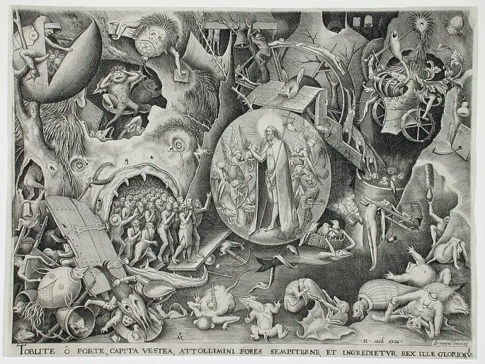 Framed Print : Christ's Descent into Limbo, c1561. Creator: Pieter van der Heyden Framed Print : Christ's Descent into Limbo, c1561. Creator: Pieter van der Heyden