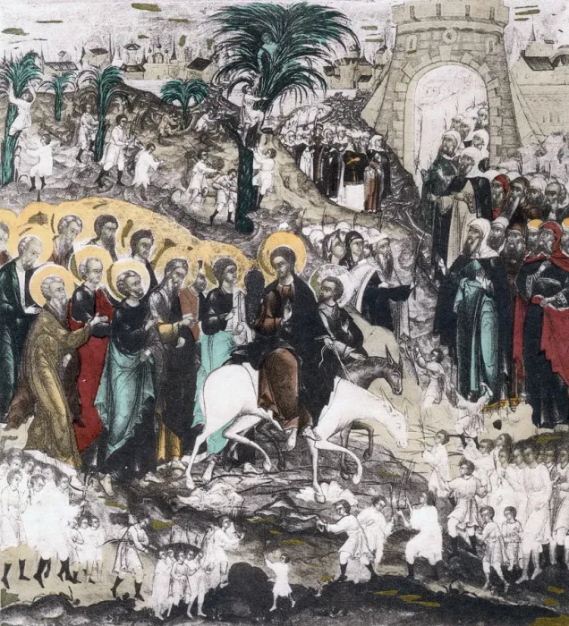 Framed Print : Christs Entrance into Jerusalem, 16th century Framed Print : Christs Entrance into Jerusalem, 16th century