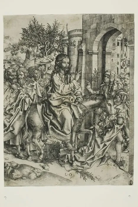 Framed Print : Christ's Entry into Jerusalem, c. 1500. Creator: Master of the Strache Altar Framed Print : Christ's Entry into Jerusalem, c. 1500. Creator: Master of the Strache Altar