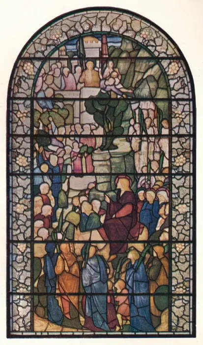 Framed Print : Christs Entry Into Jerusalem, Window in the Church of St. Peter, Vere Street, London, c1883. Artist: Sir Edward Coley Burne-Jones Framed Print : Christs Entry Into Jerusalem, Window in the Church of St. Peter, Vere Street, London, c1883. Artist: Sir Edward Coley Burne-Jones