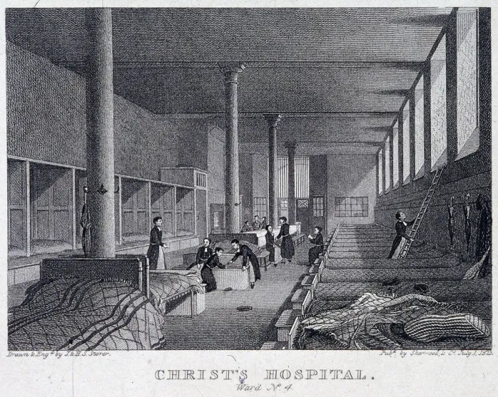 Framed Print : Christs Hospital, London, 1823. Artist: Henry Sargant Storer Framed Print : Christs Hospital, London, 1823. Artist: Henry Sargant Storer