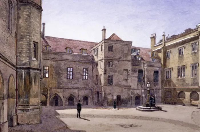 Framed Print : Christs Hospital, London, 1881. Artist: John Crowther Framed Print : Christs Hospital, London, 1881. Artist: John Crowther