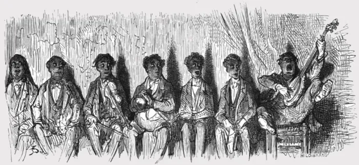 Framed Print : The Christy Minstrels, 1872. Creator: Gustave Doré Framed Print : The Christy Minstrels, 1872. Creator: Gustave Doré