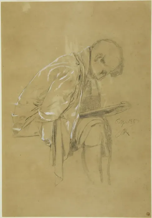 Framed Print : The Chronicler (recto and verso), April 5, 1888 (recto); April 6, 1888 (verso). Creator: Max Klinger Framed Print : The Chronicler (recto and verso), April 5, 1888 (recto); April 6, 1888 (verso). Creator: Max Klinger