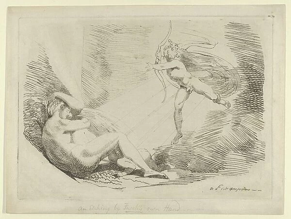 Chrysogone Conceives, in a Ray of Sunshine, Amoretta and Belphoebe (Edmund Spenser, '... 1800-1810. Creator: Henry Fuseli)