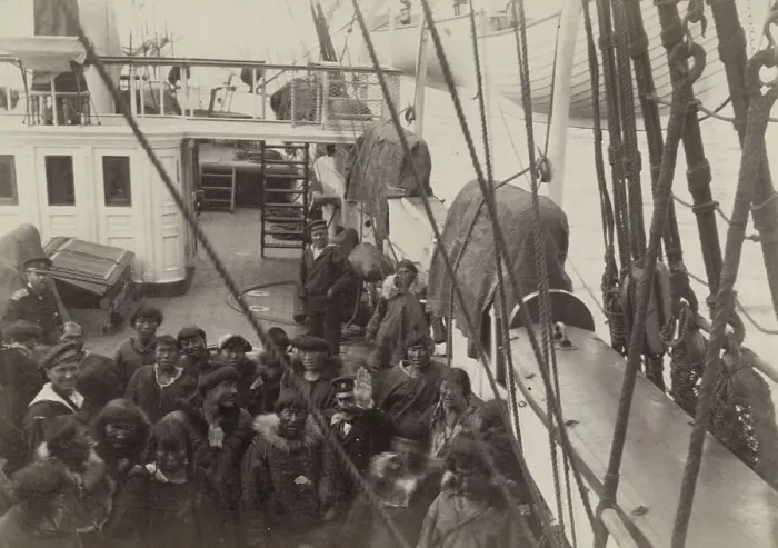 Framed Print : Chukchi Aboard a Clipper Ship, 1889. Creator: Unknown Framed Print : Chukchi Aboard a Clipper Ship, 1889. Creator: Unknown