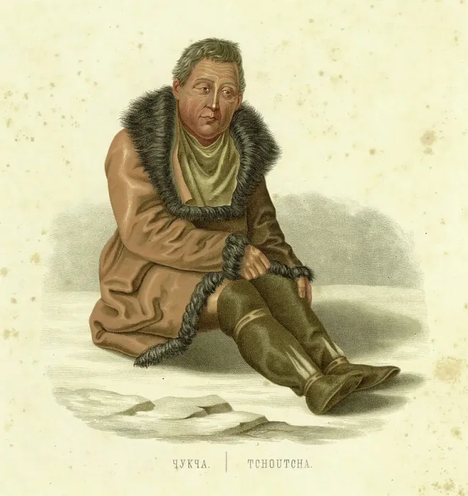 Framed Print : Chukchi Man, 1856. Creator: Ivan Dem'ianovich Bulychev Framed Print : Chukchi Man, 1856. Creator: Ivan Dem'ianovich Bulychev