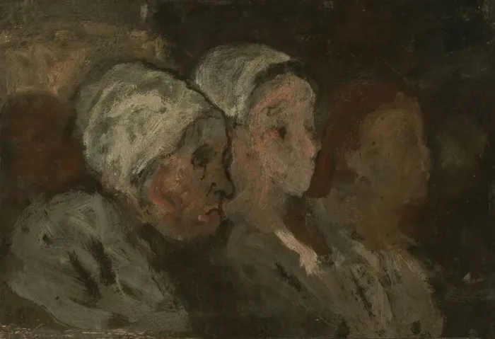 Framed Print : In Church, 1855 / 1857. Creator: Honore Daumier Framed Print : In Church, 1855 / 1857. Creator: Honore Daumier