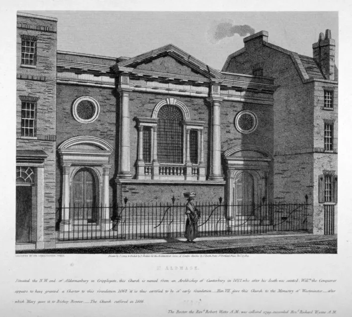 Framed Print : Church of All Hallows Staining, London, c1750 Framed Print : Church of All Hallows Staining, London, c1750