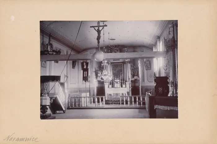Framed Print : Church of All Saints and St Roch - interior, Naramnice, between 1900-1910. Creator: Unknown Framed Print : Church of All Saints and St Roch - interior, Naramnice, between 1900-1910. Creator: Unknown