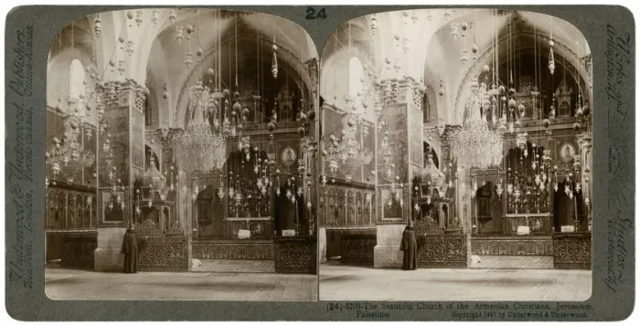 Framed Print : Church of the Armenian Christians, Jerusalem, Palestine, 1897. Artist: Underwood & Underwood