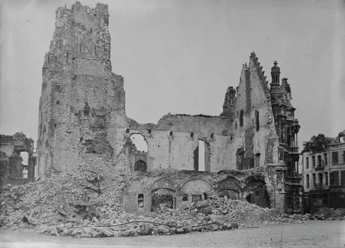 Framed Print : Church at Arras, between c1915 and 1918. Creator: Bain News Service Framed Print : Church at Arras, between c1915 and 1918. Creator: Bain News Service