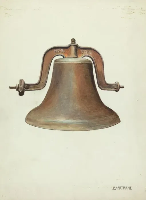 Framed Print : Church Bell, 1935 / 1942. Creator: L. B. Hartman Framed Print : Church Bell, 1935 / 1942. Creator: L. B. Hartman