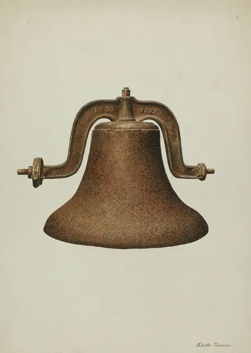 Framed Print : Church Bell, 1939. Creator: Edith Towner