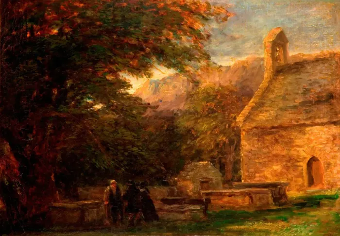 Framed Print : The Church, Bettws-y-Coed, 1844-1856. Creator: David Cox the elder Framed Print : The Church, Bettws-y-Coed, 1844-1856. Creator: David Cox the elder
