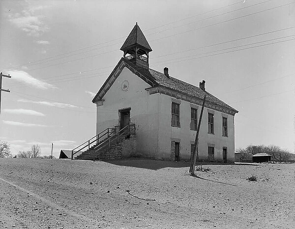 The church in the center of town (Mormon), Escalante, Utah, 1936. Creator: Dorothea Lange
