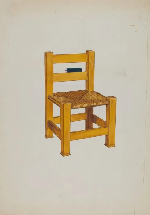 Framed Print : Church Chair, c. 1936. Creator: Florence Huston Framed Print : Church Chair, c. 1936. Creator: Florence Huston