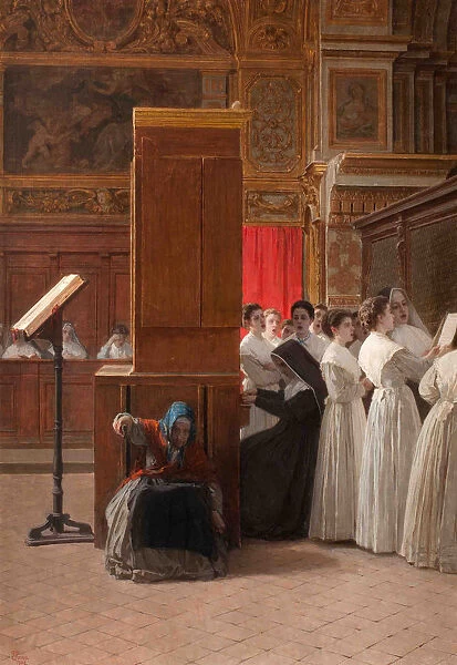 Church Choir. Artist: Toma, Gioacchino (1836-1891)