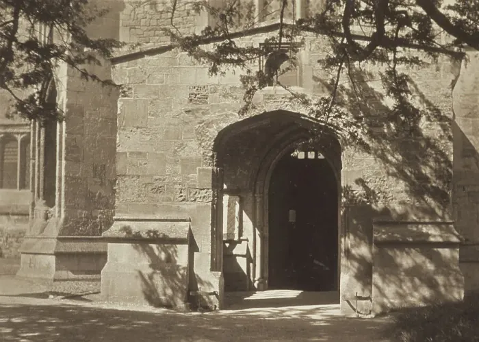 Framed Print : Church door, Sunningham Oxford. From the album: Photograph album - England, 1920s. Creator: Harry Moult