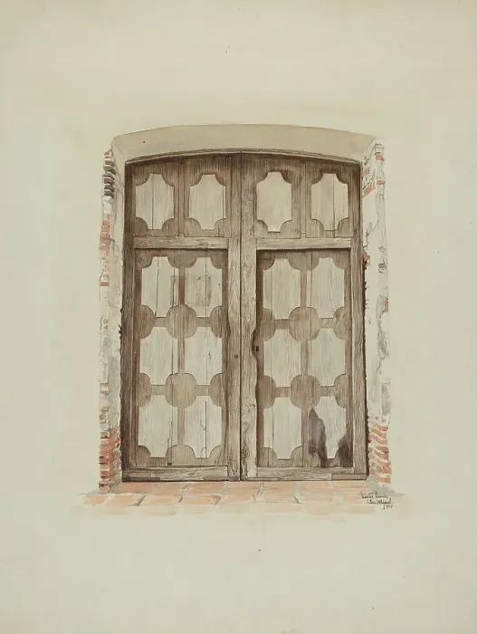 Framed Print : Church Doors, 1937. Creator: Dayton Brown Framed Print : Church Doors, 1937. Creator: Dayton Brown