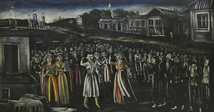 Framed Print : Church festival in Kartli Framed Print : Church festival in Kartli