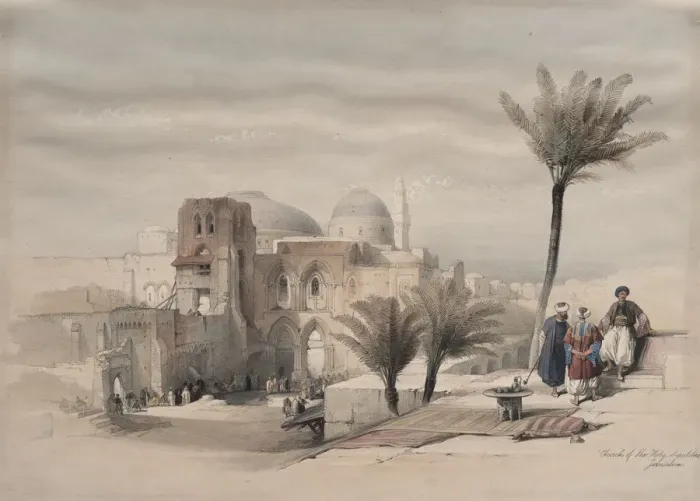 Framed Print : Church of the Holy Sepulchre, Jerusalem, 1839. Creator: David Roberts (British, 1796-1864) Framed Print : Church of the Holy Sepulchre, Jerusalem, 1839. Creator: David Roberts (British, 1796-1864)