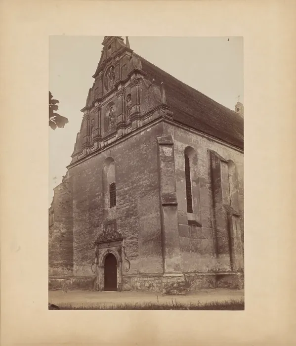Framed Print : Church of the Holy Trinity - fragment of the body seen from the south-west, Nowy Korczyn, 1895-1905. Creator: Unknown Framed Print : Church of the Holy Trinity - fragment of the body seen from the south-west, Nowy Korczyn, 1895-1905. Creator: Unknown