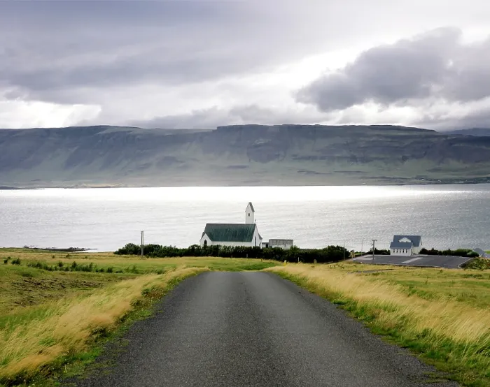Framed Print : Church, Iceland. Creator: Tom Artin Framed Print : Church, Iceland. Creator: Tom Artin