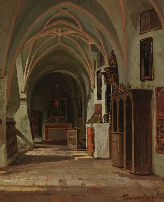 Framed Print : Church interior from Fraueninsel, 1870. Creator: Hjalmar Munsterhjelm Framed Print : Church interior from Fraueninsel, 1870. Creator: Hjalmar Munsterhjelm