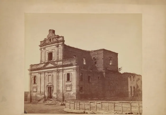 Framed Print : Church of Our Lady of the Scapular - view of the ruins from the south-west, Lutsk, between 1880-90. Creator: Unknown Framed Print : Church of Our Lady of the Scapular - view of the ruins from the south-west, Lutsk, between 1880-90. Creator: Unknown