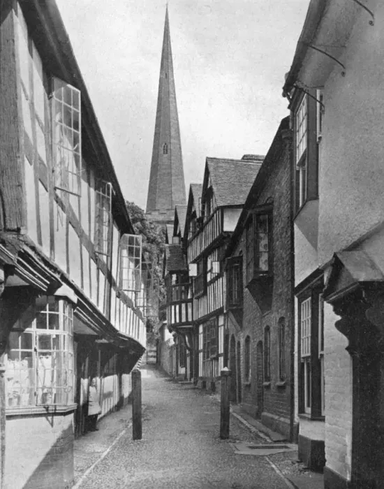 Framed Print : Church Lane, Ledbury, Herefordshire, 1924-1926. Artist: E Bastard Framed Print : Church Lane, Ledbury, Herefordshire, 1924-1926. Artist: E Bastard