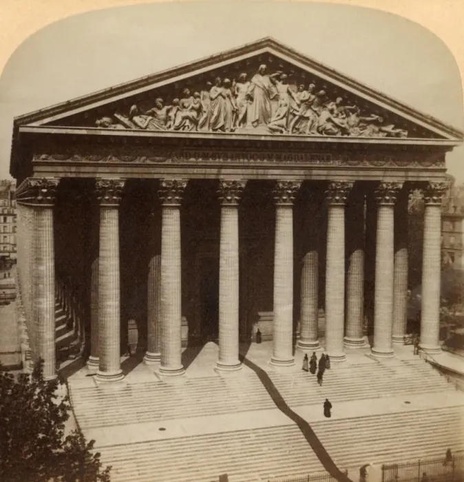 Framed Print : The Church of the Madeline, Paris, France, 1900. Creator: Underwood & Underwood Framed Print : The Church of the Madeline, Paris, France, 1900. Creator: Underwood & Underwood