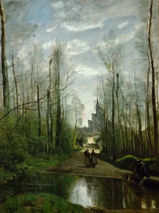 Framed Print : The Church of Marissel, near Beauvais. Artist: Corot, Jean-Baptiste Camille (1796-1875) Framed Print : The Church of Marissel, near Beauvais. Artist: Corot, Jean-Baptiste Camille (1796-1875)