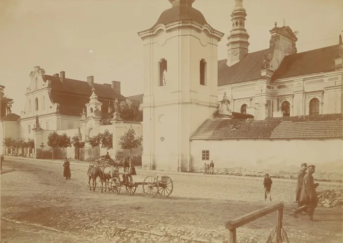 Framed Print : Church of Michael the Archangel with its surroundings... Sandomierz, between 1900-05. Creator: Unknown Framed Print : Church of Michael the Archangel with its surroundings... Sandomierz, between 1900-05. Creator: Unknown
