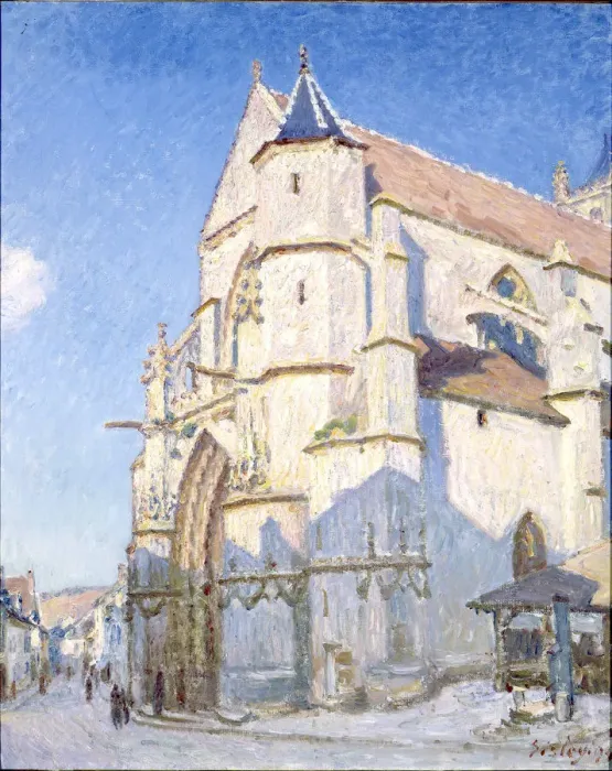 Framed Print : The Church at Moret (Evening) Framed Print : The Church at Moret (Evening)